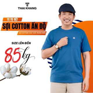 Áo thun nam trung niên THÁI KHANG vải TC 2 chiều form rộng rãi thoải mái cho người lớn tuổi ATHUN30