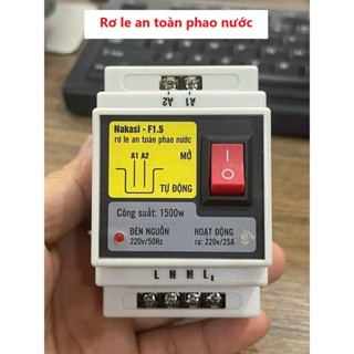 Rơ le an toàn phao nước 12V Nakasi F1.5 - Chống giật cho phao điện máy bơm nước lên bồn, téc nước