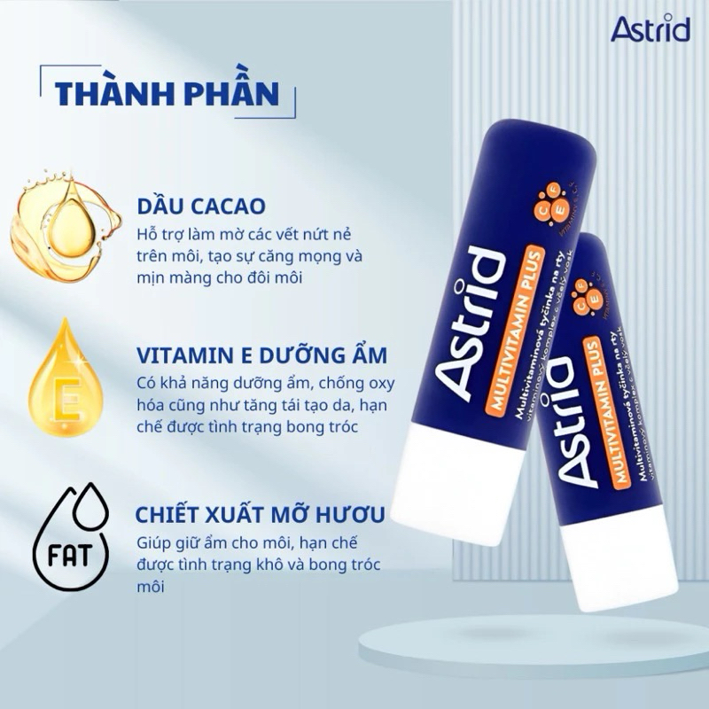 Son mỡ Tẩy Da Chết Mỡ Hươu - Astrid