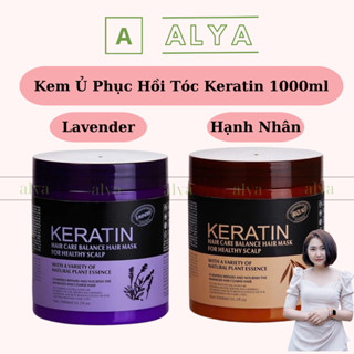  Kem ủ tóc Keratin Collagen 1000ml và 500ml. Lavender dưỡng tóc hấp tóc phục hồi keratin colagen 