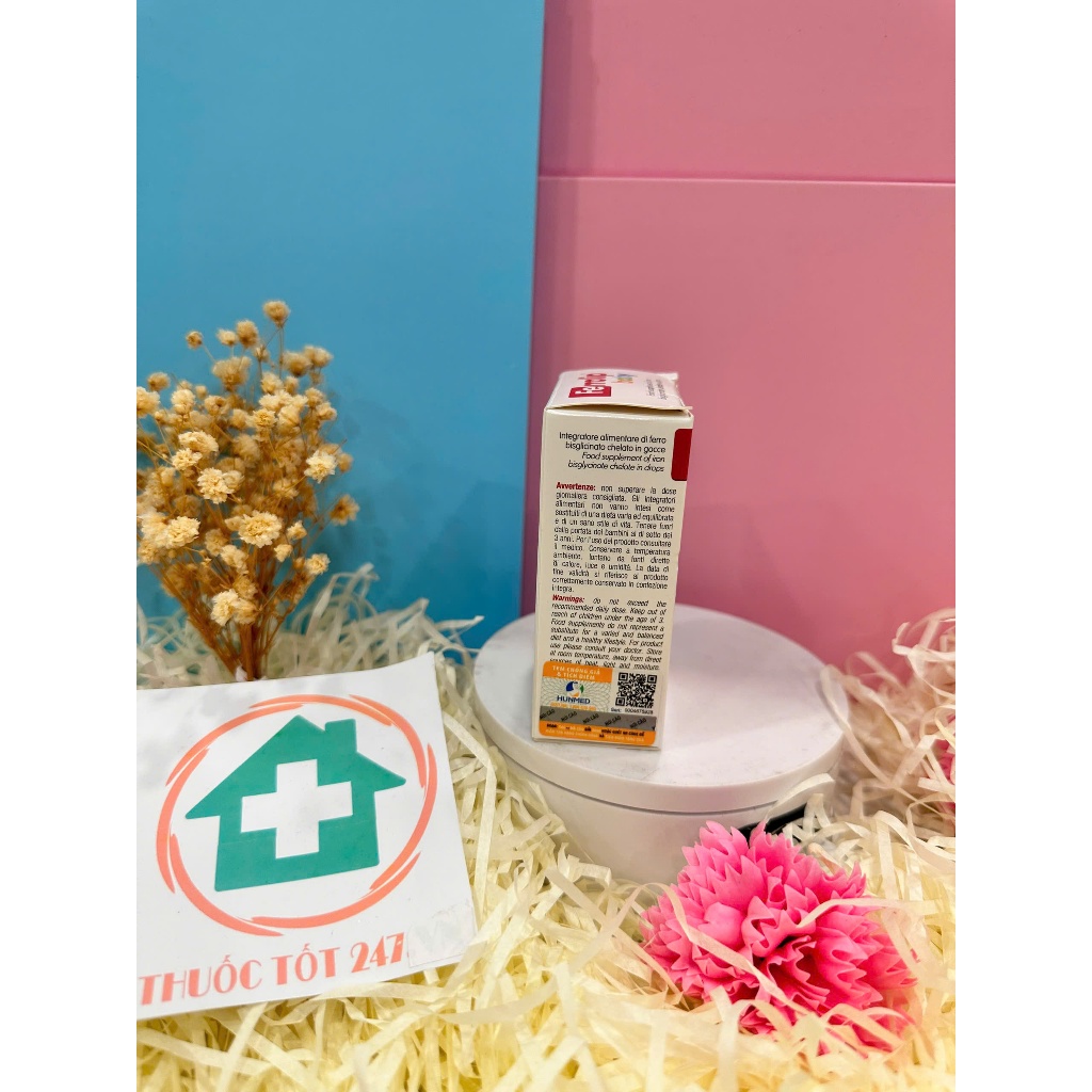 Siro vitamin Ferrolip Baby 30ml vị đào thơm ngon, bổ sung sắt cho bé