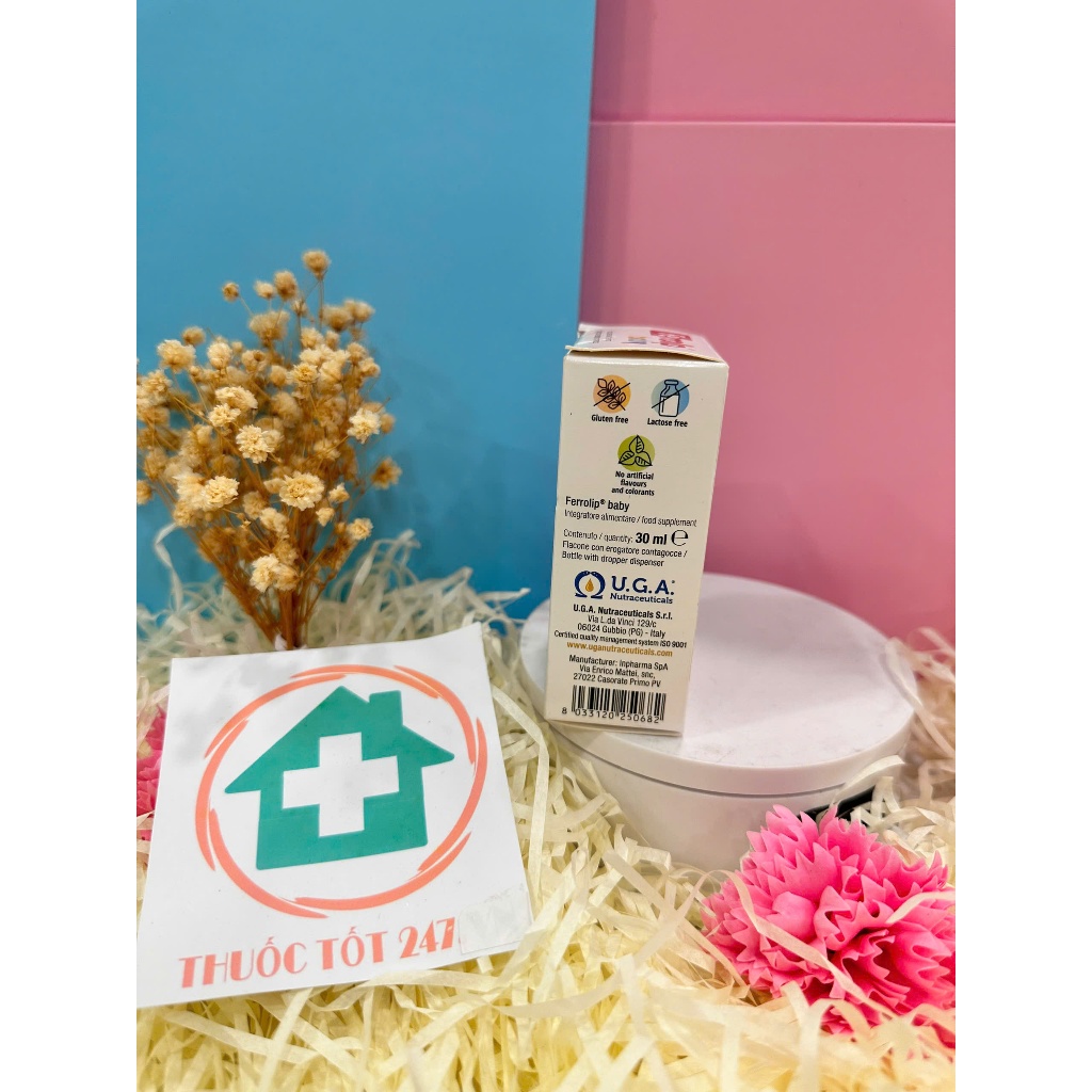 Siro vitamin Ferrolip Baby 30ml vị đào thơm ngon, bổ sung sắt cho bé