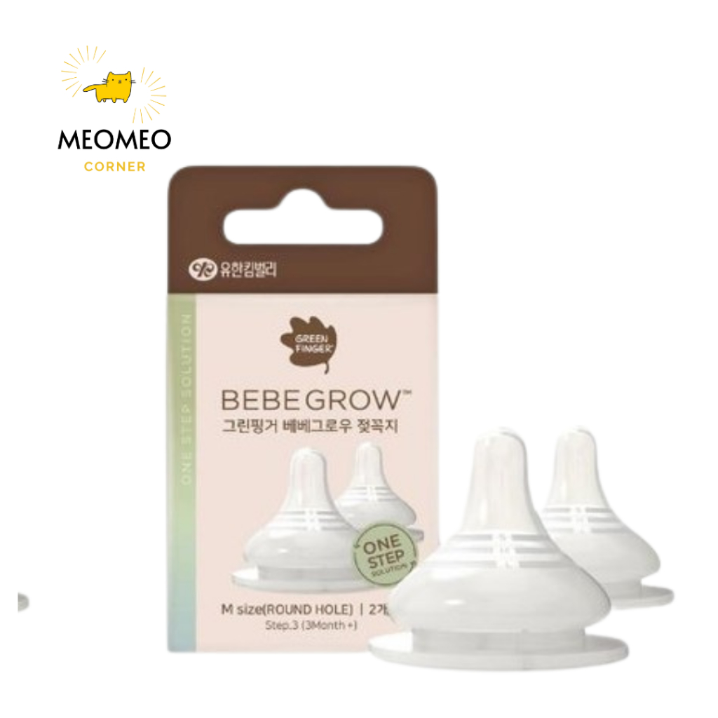 Núm ti Green Finger BebeGrow Hàn quốc, siêu mềm 2 van thoát khí phù hợp bình GreenFinger