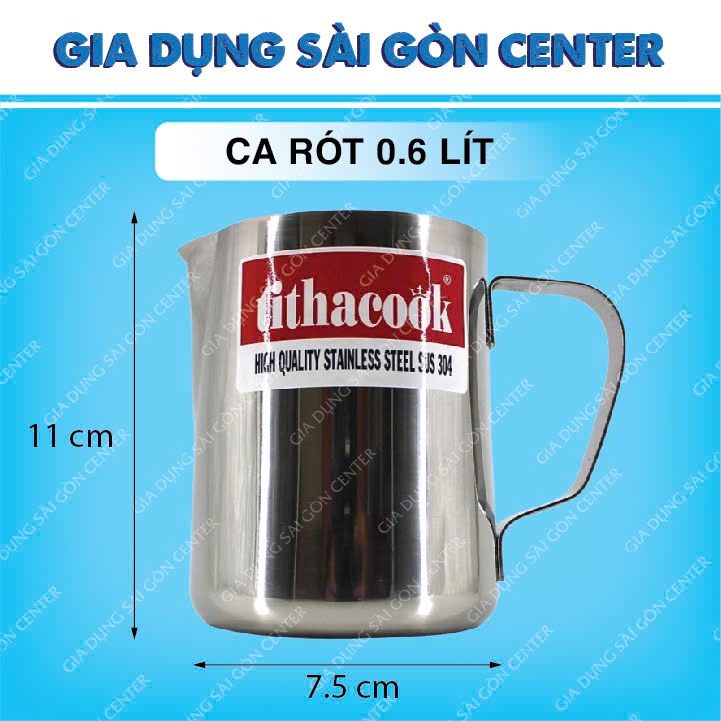 Ca rót, ca uống nước, ca đánh sữa inox 304 PHÚC HƯNG PHÁT dung tích 0,6 lít, 1 Lít không gỉ