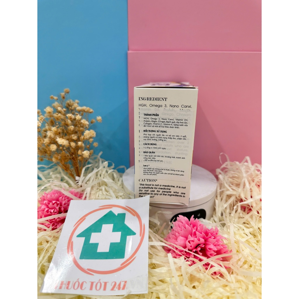 Siro Tăng Chiều Cao GZ66 Top bổ sung canxi và các chất cần thiết, giúp tăng chiều cao - Hộp 20 ống