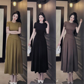 Váy Body Nữ Tay Ngắn Dáng Suông Dài , Đầm Nữ Ôm Đuôi Cá Thời Trang Sang Chảnh Thanh Lịch MOMYNA D144