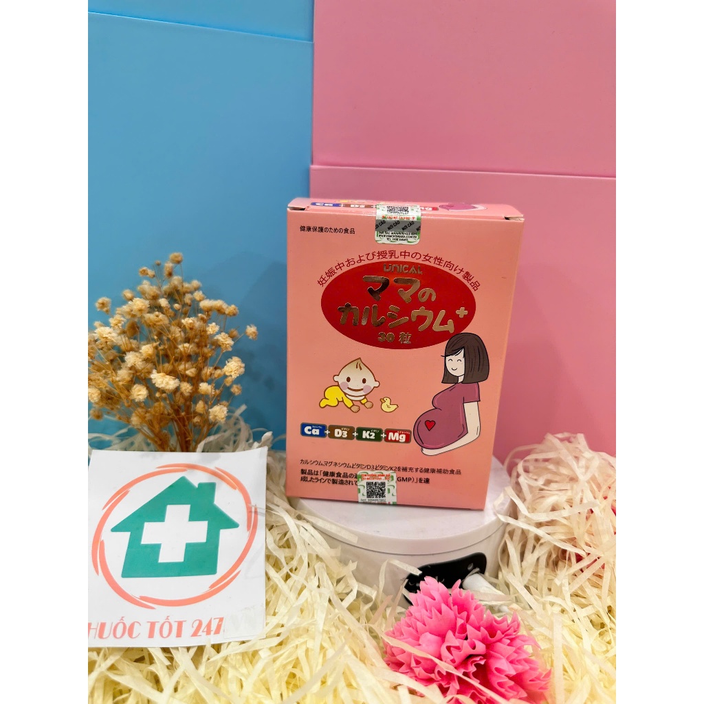 Canxi Unical Amoma Calcium Kids hộp 20 gói - Bổ sung Canxi, Vitamin D3, Vitamin K2 MK7, Kẽm, Lysin cho trẻ