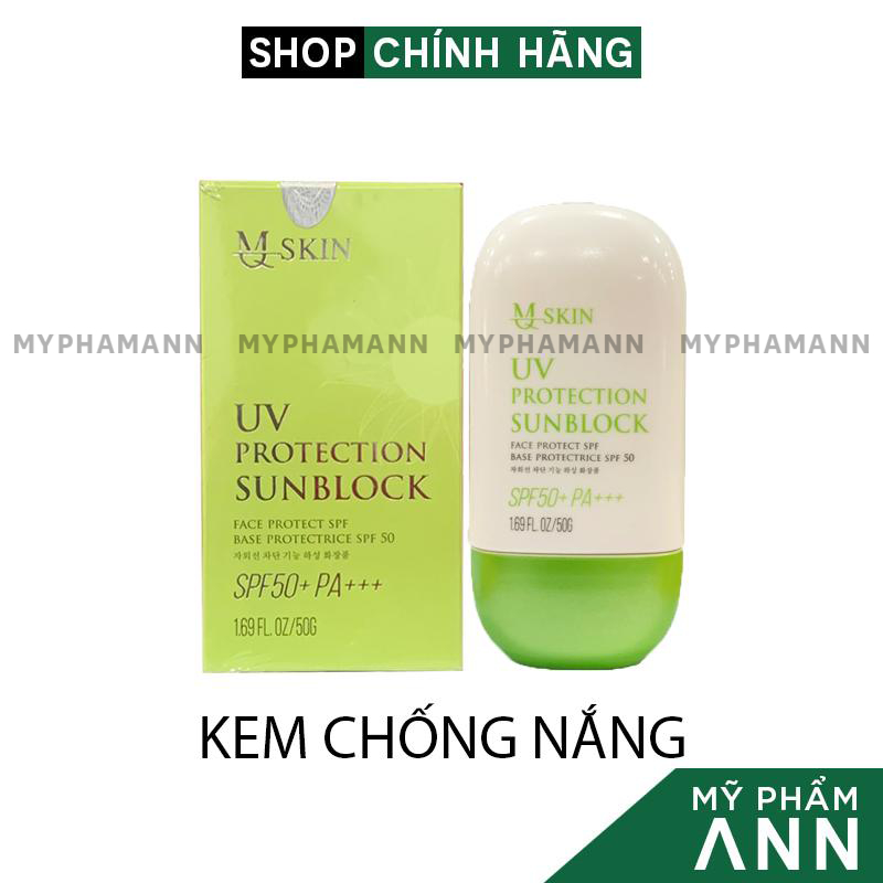 Kem Chống Nắng MQ Skin UV SPF50+ chính hãng Mỹ Phẩm MQSkin - 8936117150234