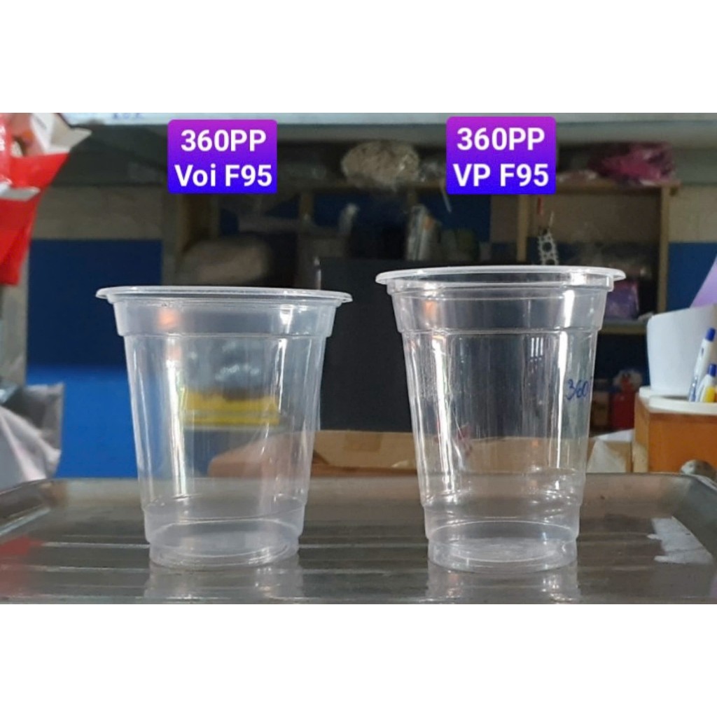 Lốc 50 ly cafe 360ml PP (Chịu được nước sôi). Tùy chọn có nắp hoặc không