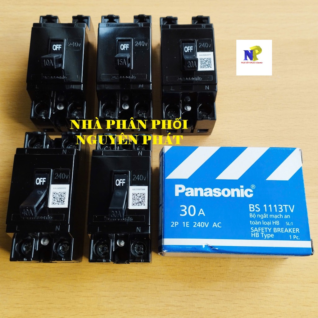 [PANASONIC] Cầu Dao An Toàn (Aptomat) CB Cóc Đen