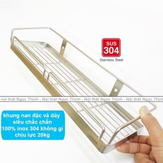   INOX ĐẶC  Kệ inox thẳng Kệ Gia Vị đa năng chất liệu inox 304 không gỉ - Sử dụng nhà bếp phòng tắm để đồ tiện lợi 