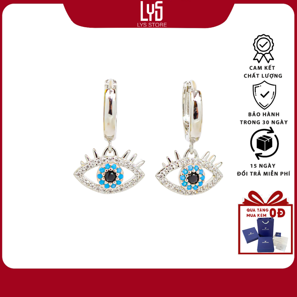 Khuyên tai nữ Lys Blue Eyes Earrings 3288SV FullBox đầy đủ phụ kiện túi hộp SWA