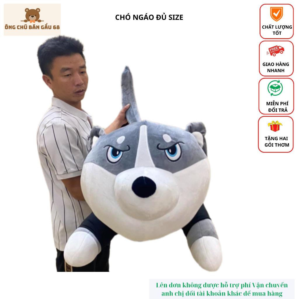 Gấu Bông Chó Bông Husky Siêu To Khổng Lồ - Thú Nhồi Bông Husky Cao Cấp