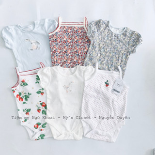 [MD154]❤️NEX❤️Body suit hai dây, ngắn tay xuất xịn cho bé