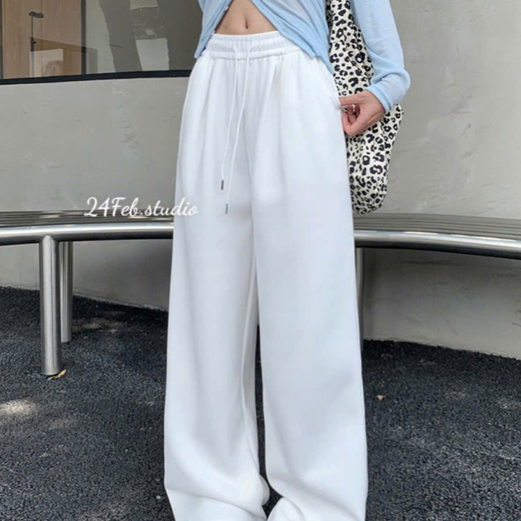 Quần nỉ nữ dáng suông cạp chun phong cách basic XTT QAN27 8744