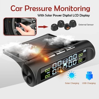  Cảm Biến Áp Suất Lốp Ô Tô Màn Hình Sử Dụng Năng Lượng Mặt Trời 