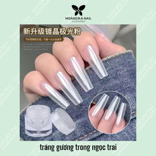 Bột Tráng gương Trong siêu sáng, Tráng gương trong suốt - Tráng gương cho Nail - phụ kiện nail Hoàng Ka