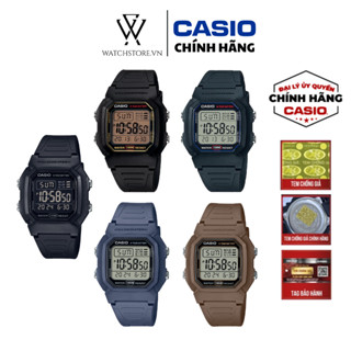 Đồng Hồ Điện Tử Nam Casio Series W-800 Báo Thức Bấm Giờ Hẹn Giờ Mặt Kính Nhựa 36.8mm Chính Hãng