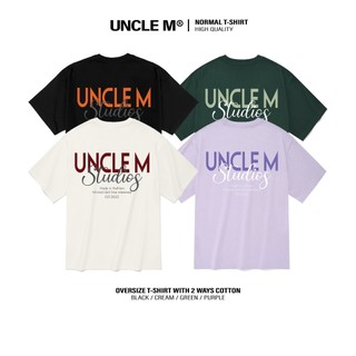 (MUA 1 TẶNG 1 NGẪU NHIÊN CÙNG SIZE) Áo thun local brand cổ tròn Uncle M cotton 100% nam nữ Unisex in lụa trame - Normal
