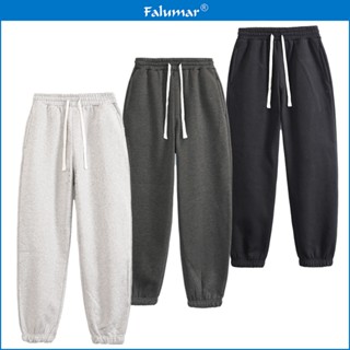 Quần Jogger Nam FALUMAR Bigsize Nỷ Bông Dày Dặn Ấm Áp Mùa Thu Đông, Quần Dài Nỉ Nam Trơn Ống Bo Có Túi, Cạp Chun Dây Rút