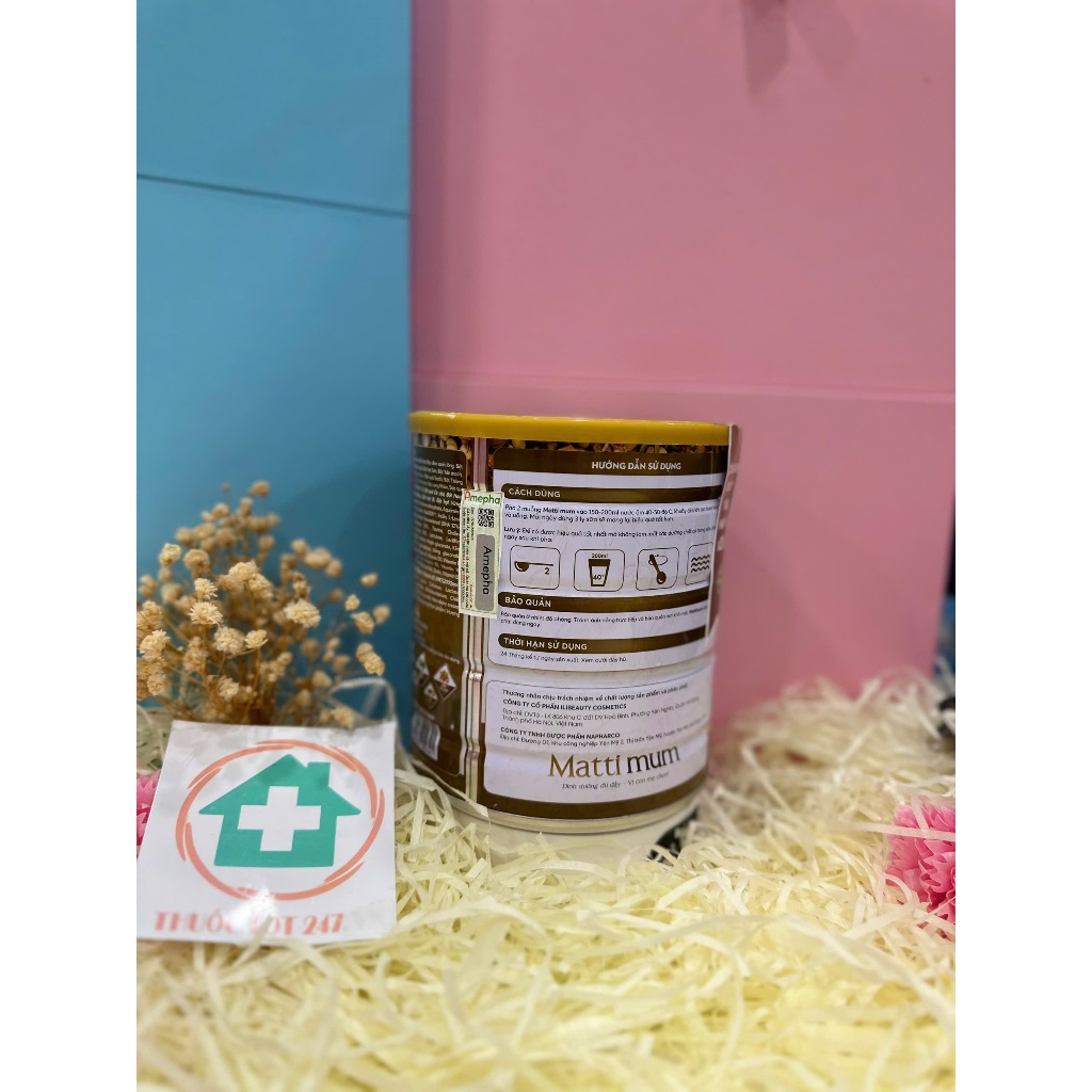 Sữa hạt lợi sữa Matti Mum 100% đạm thực vật cho mẹ sau sinh - Hộp 650g