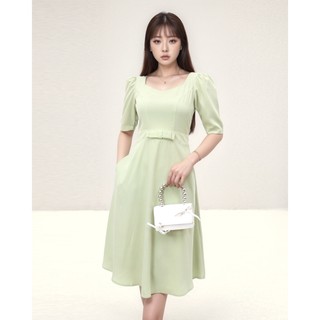Đầm Xòe Công Sở Sang Trọng Bigsize AMYRA , Thiết Kế Dáng Xòe Đính Hoa Có Túi Cao Cấp Phù Hợp Đi Làm Đi Tiệc DA147