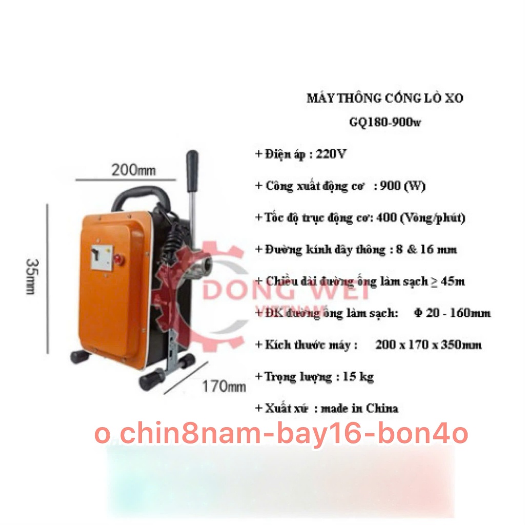 Máy thông tắc cống GQ180_900W