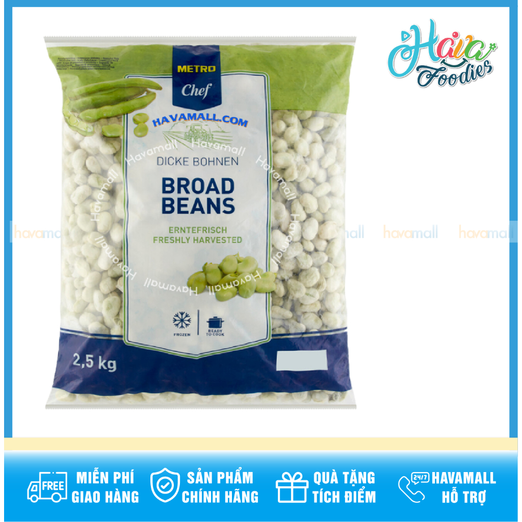 Đậu Tằm Đông Lạnh Metro Chef – Broad Beans Metro Chef 2,5Kg