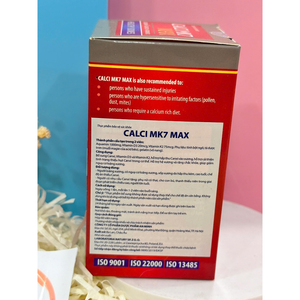 ✅ Calci MK7 Max – Bổ sung canxi hữu cơ phát triển chiều cao tối đa cho tuổi dậy thì (60 viên)