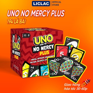  Bài UNO NO MERCY PLUS 194 lá phiên bản mới UNO +100 không thương tiếc Boardgame chơi cùng nhóm bạn 