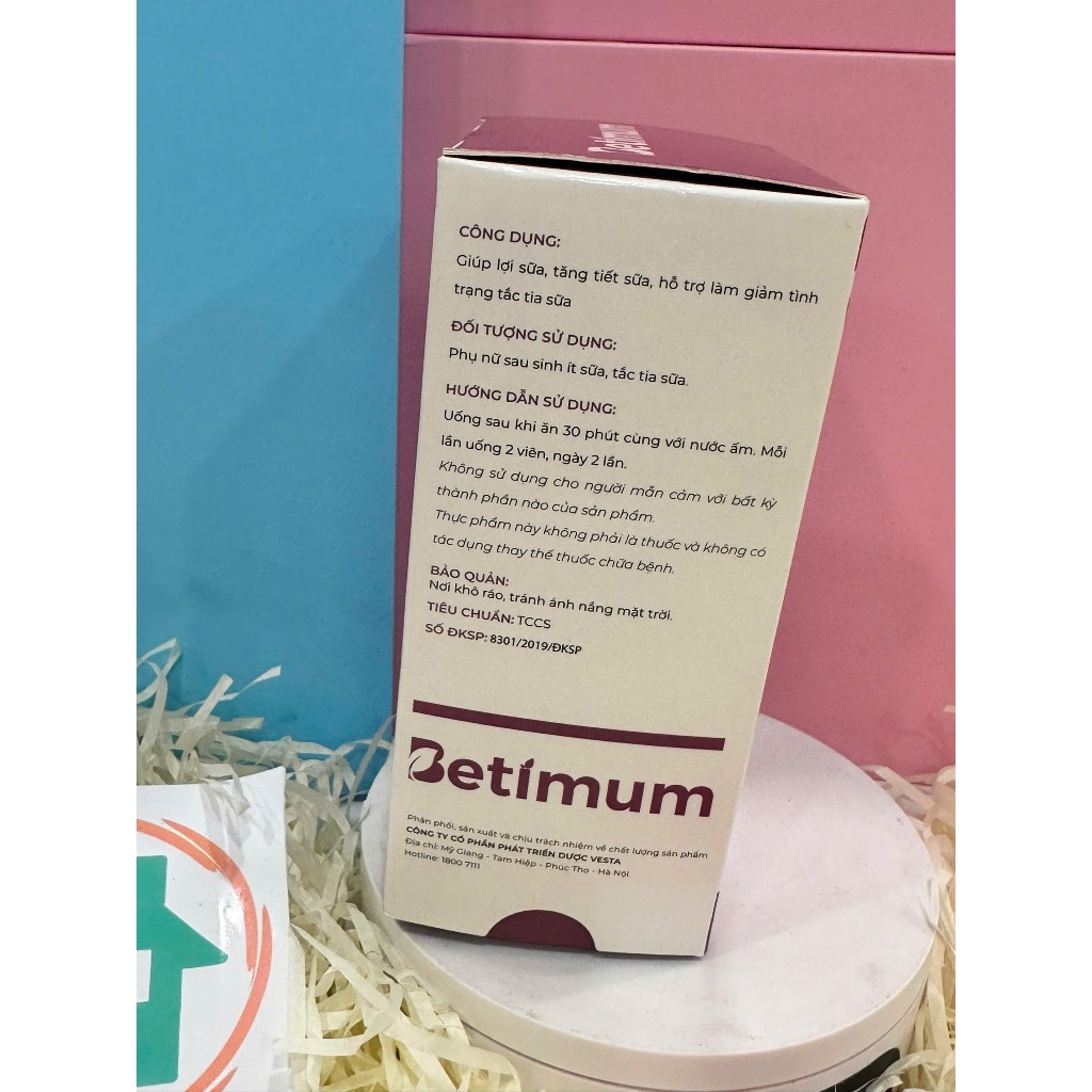 Betimum LỢI SỮA Shop Mami Mon Viên Uống Cốm Ngũ Cốc Lợi Sữa Cỏ Cà Ri Fenugreek
