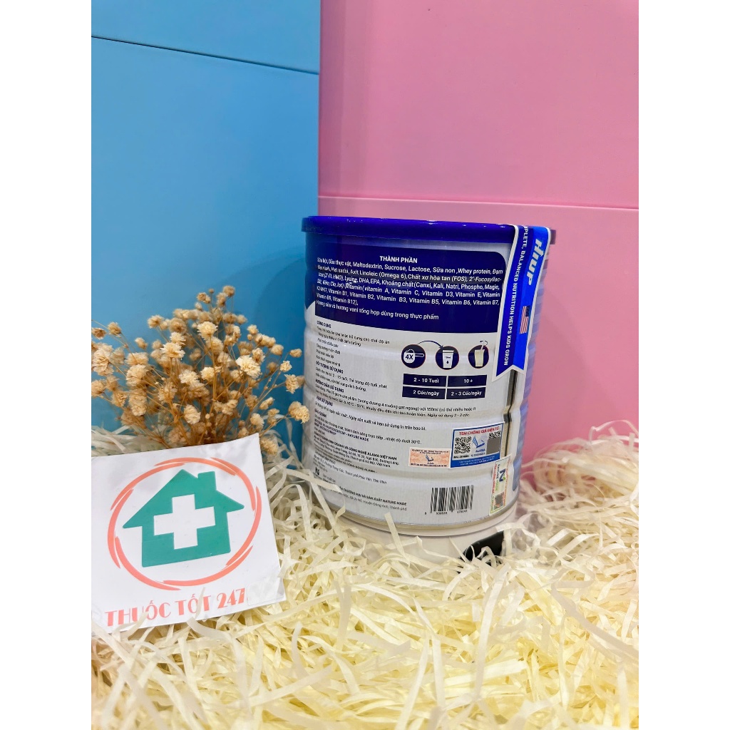 Sữa Hiup phát triển chiều cao cho bé từ 2-15 tuổi  650g phiên Bản mới nâng cấp chất lượng Nutrients 27