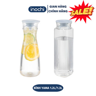  Bình nước Yama - Inochi 1.2L 1.3L thân Trắng trong + nắp có màu đựng nước an toàn tiện dụng cho gia đình 