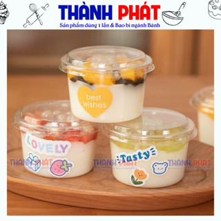 100 Hộp mousse tròn XY583 - 150ml đựng bánh tiramisu, panna cotta, gatoflan - Ly mousse 583