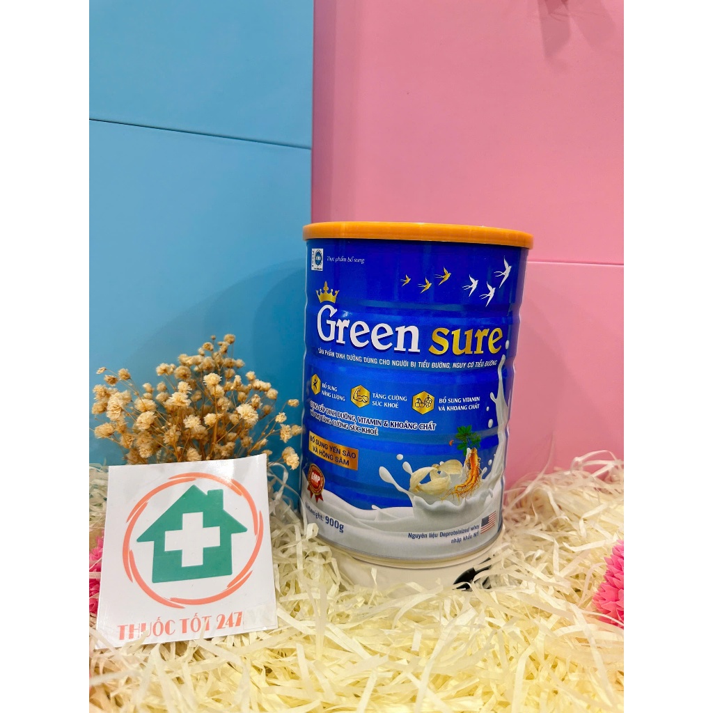 Sữa non Greensure 900g Yến mạch Hồng sâm dành cho người tiểu đường Greensure 900g