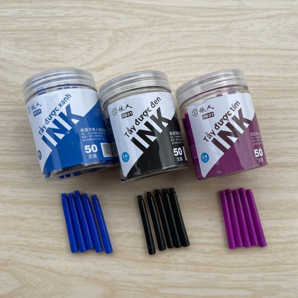 Combo 5-10 ống mực bút máy, bút mực xoá được - Văn phòng phầm Bảo Quân