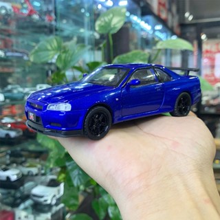 Mô hình xe Nissan Skyline GT-R R34 full kính có đèn và âm thanh tỉ lệ 1:32 Jinlifang