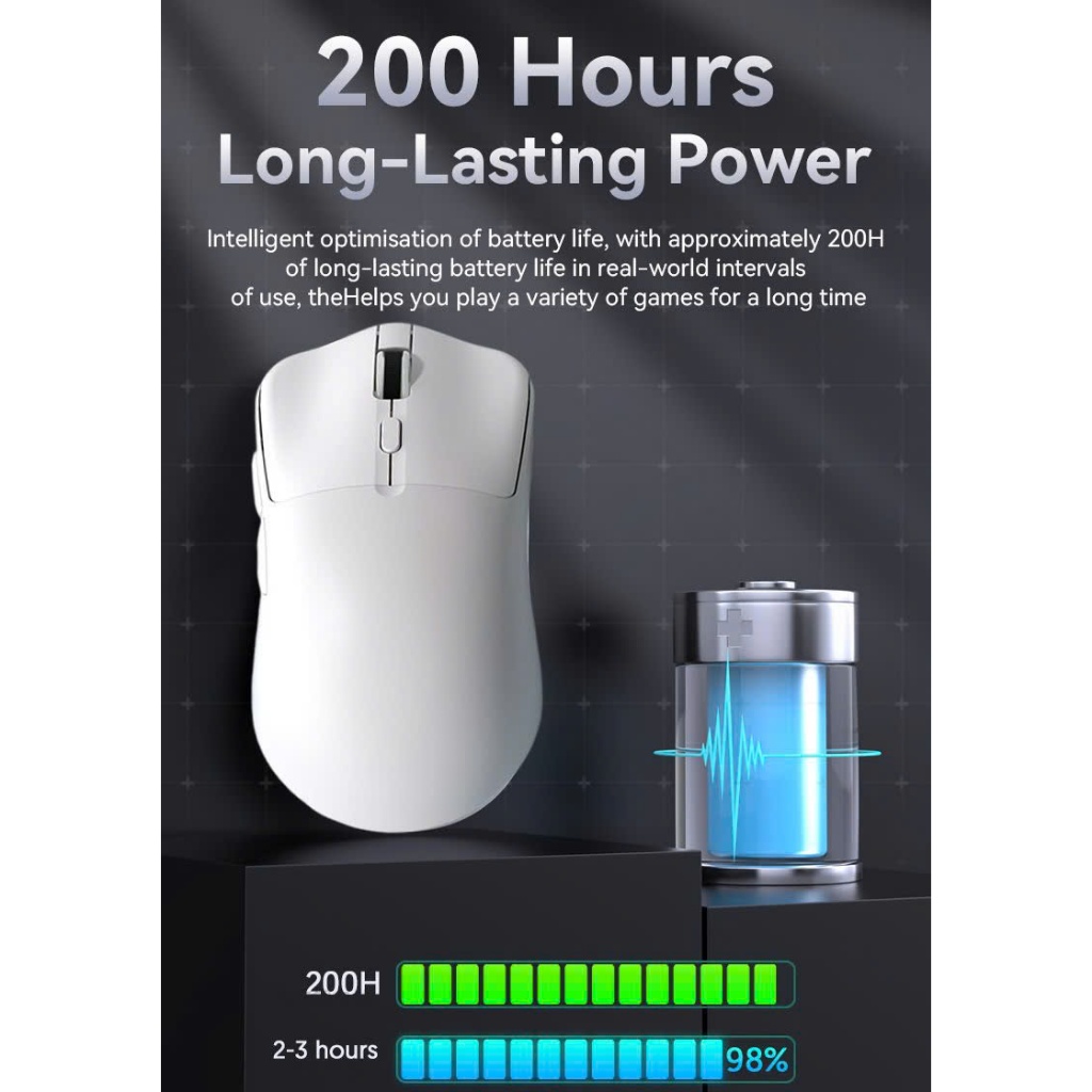 Chuột Gaming Không Dây LANGTU T6 Siêu Nhẹ Chip Paw3065 Cực Mạnh 3 Chế Độ Kết Nối Bluetooth 2.4G usb | BigBuy360 - bigbuy360.vn