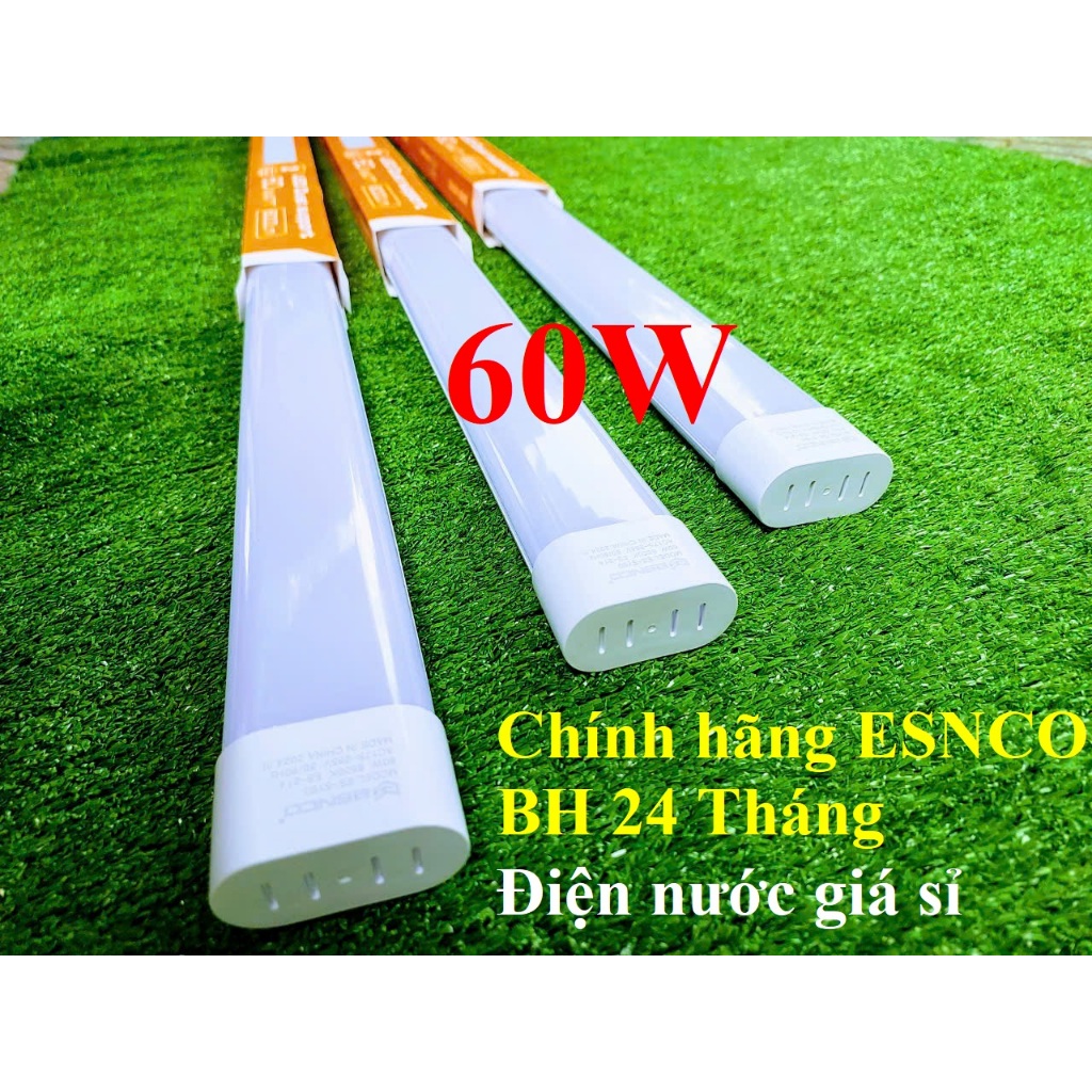 Bóng đèn led bán nguyệt 1m2 thân tròn 60W ESNCO chính hãng, ánh sáng trắng 7000K (vui lòng mua từ 2 