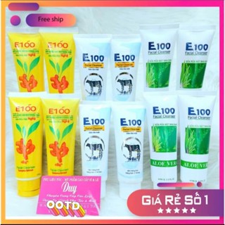 Sữa Rửa Mặt E100 100g - 80g - Nghệ - Nha Đam - Bò Cho Làn Da Sạch Và Sáng Mịn - Hàng Công Ty