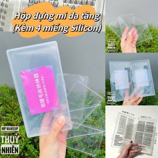  Hộp đựng mi đa tầng  Mi cụm  Mi gắn sợi  Makeup chuyên nghiệp 