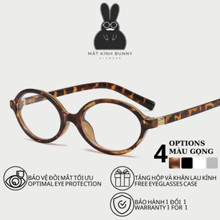 Kính cận 0 độ oval cổ điển hàn quốc chống ánh sáng xanh bảo vệ mắt thời trang mã C31 - Bunny