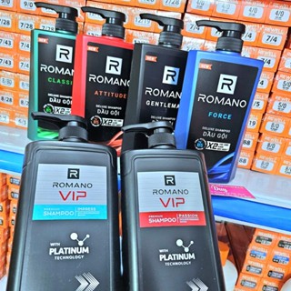  Dầu Gội - Sữa Tắm Romano 650g - Cho Hương Thơm Nam Tính Quyến Rũ 