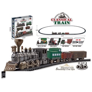 Xe lửa đồ chơi chạy pin cho bé, tàu lửa chạy trên đường ray, tàu hỏa bằng nhựa có âm thanh và đèn như thật có hộp đẹp