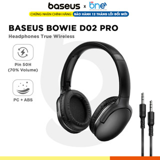 Tai nghe Bluetooth Baseus Bowie D02 Pro Headphones Có Thể Gập Lại, Thể Thao, Game, Pin 50h Jack 3.5