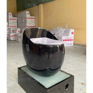 Bồn cầu trứng đen bóng