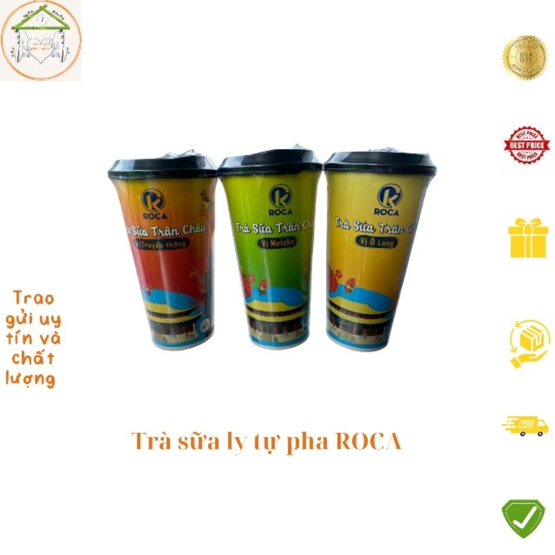 [THÙNG 24 LY ] Trà sữa tự pha ROCA 600ml 3 vị