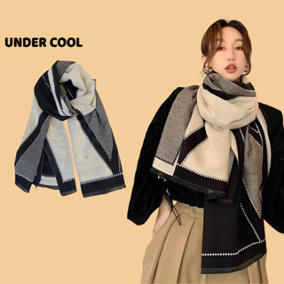  Khăn choàng dạ cao cấp UNDERCOOL khăn quàng cổ choàng vai bản to 180x90cm họa tiết kẻ chéo trẻ trung KC06 