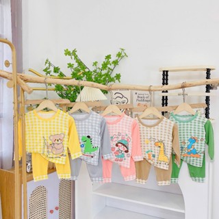 Bộ quần áo trẻ em dài tay , đồ bộ dài tay thun lạnh cho bé trai và bé gái từ 5kg đến 15kg - [ Hàng Chuẩn Loại 1 ]