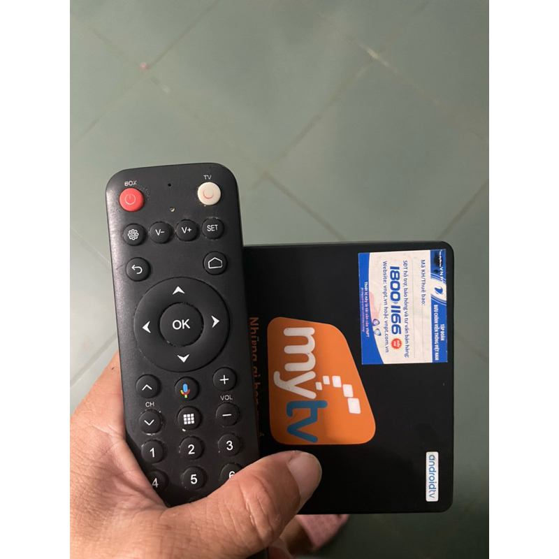 mytv box đời mới( box đã qua sử dụng)  ,đầy đủ phụ kiện nguồn, dây hdmi, pin, remote voice